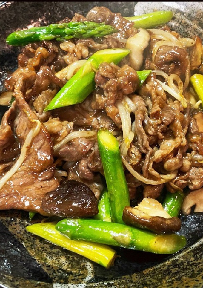 牛肉とアスパラガスのオイスターソース炒め-レシピのメイン写真