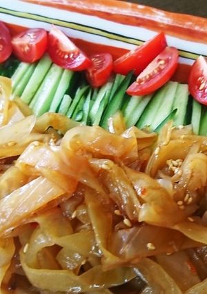 自家製万能黒酢のタレで簡単本格中華クラゲ-レシピのメイン写真