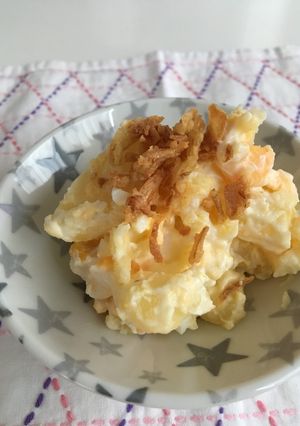 フライドオニオンでポテトサラダ-レシピのメイン写真