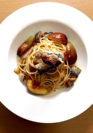 無花果と秋刀魚のオイルパスタ-レシピのメイン写真