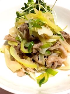 丼にしても旨い!ご飯がすすむネギ豚塩炒め-レシピのメイン写真