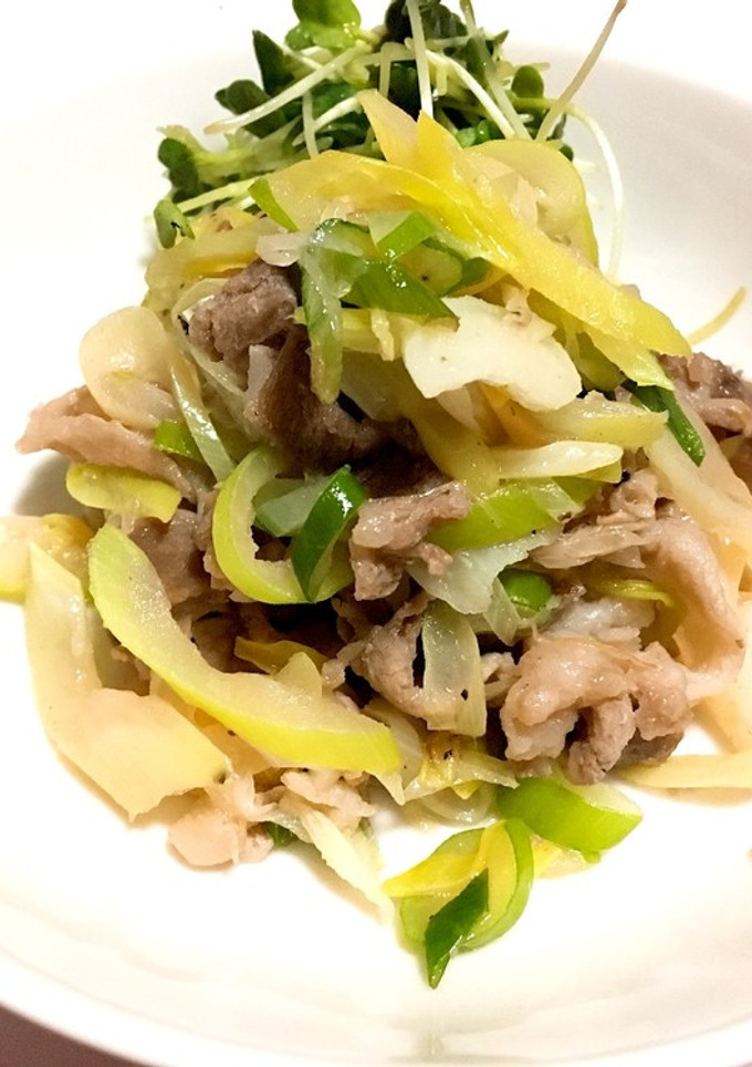 丼にしても旨い！ご飯がすすむネギ豚塩炒め-レシピのメイン写真