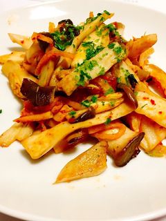エリンギと椎茸の旨甘辛キムチ炒め-レシピのメイン写真