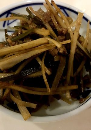 出汁をとったあとの昆布とゴボウのきんぴら-レシピのメイン写真
