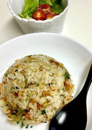 1人分レシピ：鮭とじゃがいものチャーハン-レシピのメイン写真