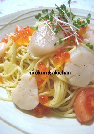 貝柱とトマトのパスタ-レシピのメイン写真