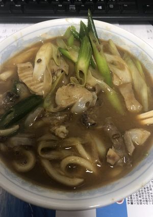 お手軽ほるもんかれーうどん-レシピのメイン写真