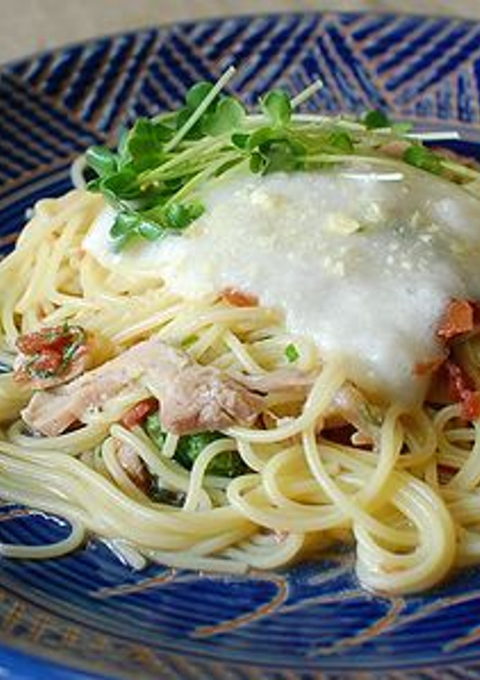 梅の和風スパゲティー♪長芋ソース-レシピのメイン写真