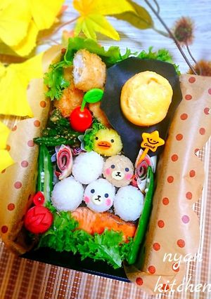 『お月見だんご♪リラックマ』秋弁当♡-レシピのメイン写真