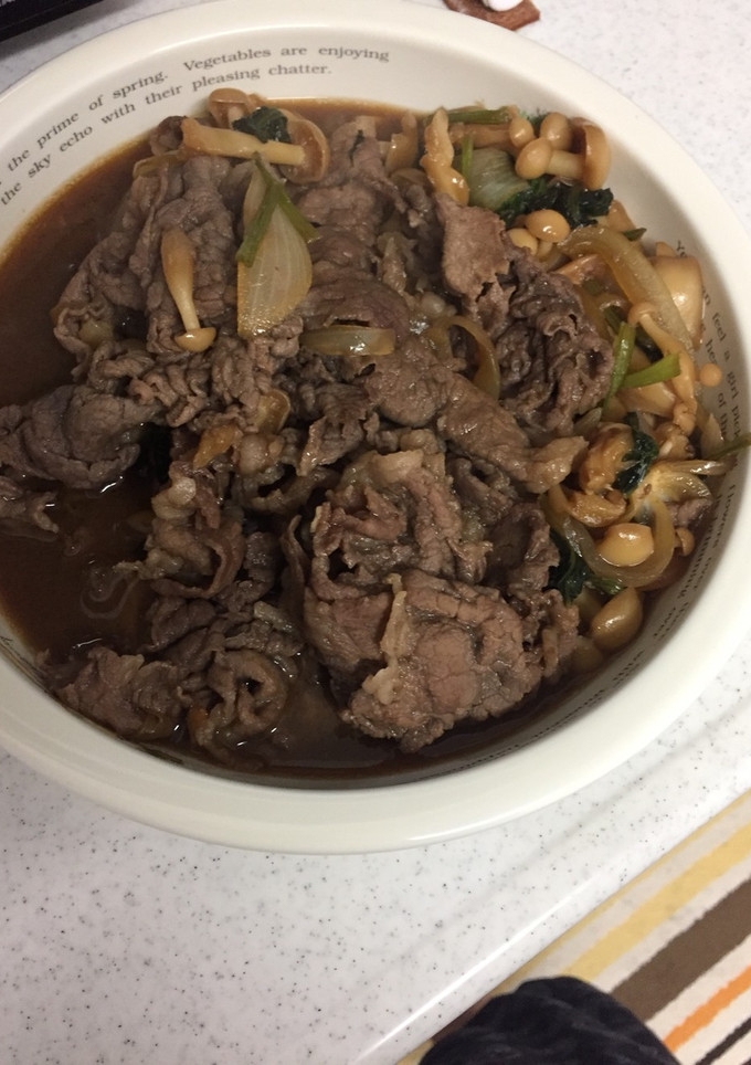 きのこと牛肉のすき煮-レシピのメイン写真