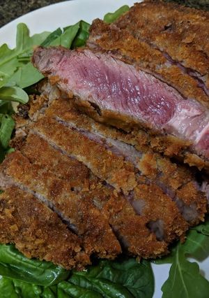 厚い牛肉で牛カツ-レシピのメイン写真