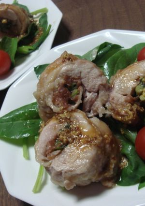 梅の和風チキンロール-レシピのメイン写真