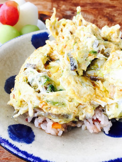 海藻としらすのオムレツ☆(丼ぶり)-レシピのメイン写真