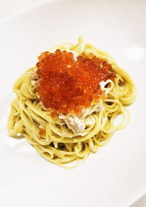 簡単！いくらとツナの和風クリームパスタ-レシピのメイン写真