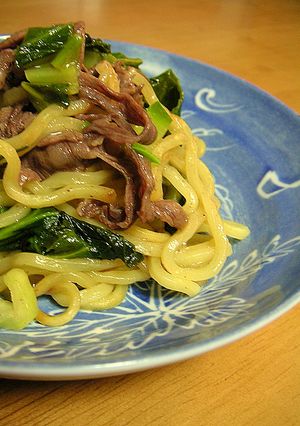 青菜と牛肉の簡単焼きそば-レシピのメイン写真