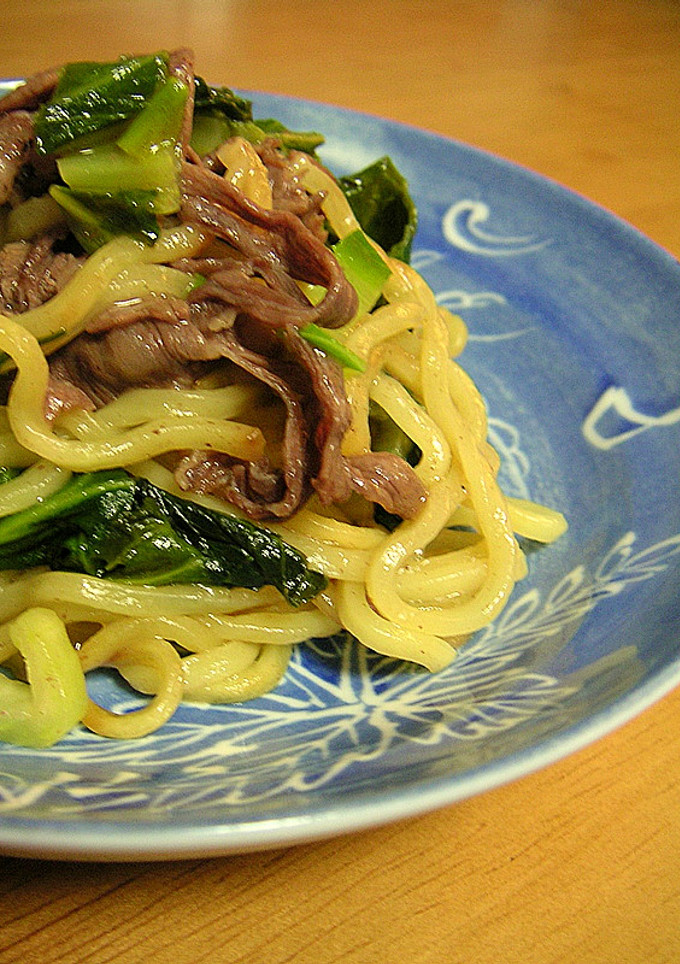 青菜と牛肉の簡単焼きそば-レシピのメイン写真