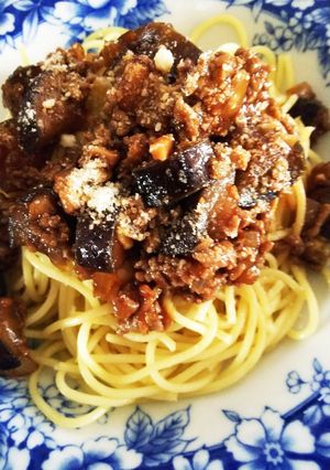 ナスのボロネーゼ風パスタ♪ૢ-レシピのメイン写真