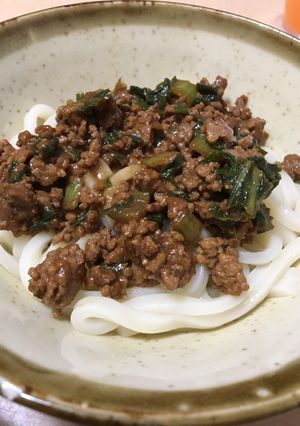 簡単・手早く☆肉味噌混ぜうどん-レシピのメイン写真