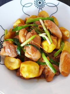 栗と鶏肉の炒め物-レシピのメイン写真