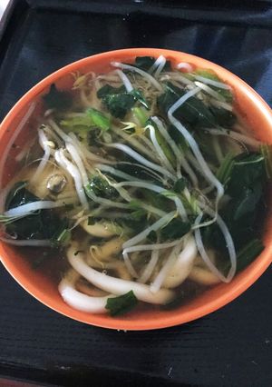 もやしとほうれん草で簡単あんかけうどん-レシピのメイン写真
