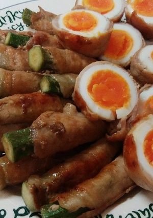 ☆オクラと茹で卵の肉巻き☆-レシピのメイン写真