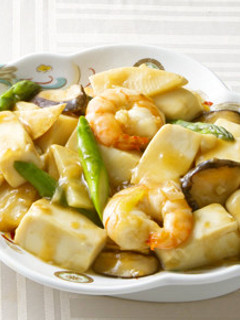 絹ごし豆腐で作る!えびの炒め煮-レシピのメイン写真