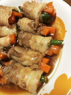 *肉巻き*インゲン・人参*お弁当にも♪-レシピのメイン写真