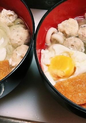 月見カボすうどん-レシピのメイン写真