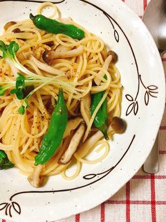 ししとう・きのこの白だし和風パスタ-レシピのメイン写真