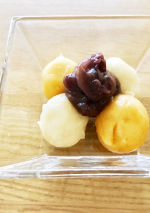 木綿豆腐で2色白玉-レシピのメイン写真