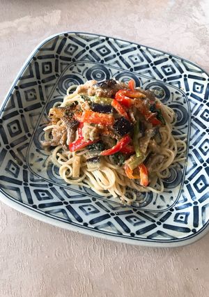 野菜たっぷり味噌マヨパスタ-レシピのメイン写真