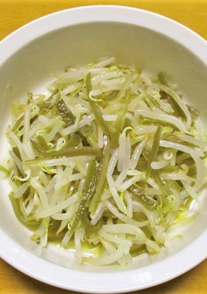 おつまみの「茎わかめ」ともやしの和え物♪-レシピのメイン写真