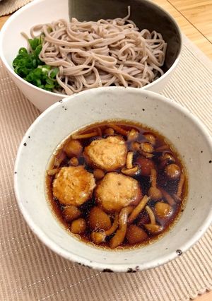 鳥つくね汁の蕎麦-レシピのメイン写真