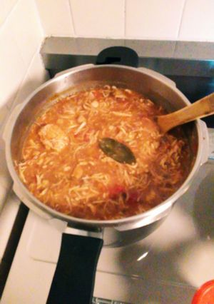 大胆簡単美味しい鶏胸豆圧力トマト煮改訂版-レシピのメイン写真