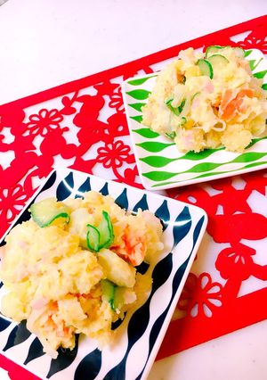 ♡カレー風味たくあん入り♬ポテトサラダ♡-レシピのメイン写真