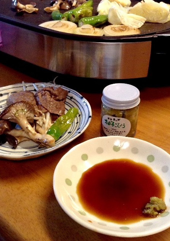 鉄板焼き・麺つゆとゆず胡椒のつけタレ-レシピのメイン写真