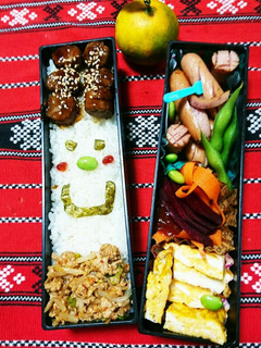 ハンバーグの余り肉でミートボール弁当❤-レシピのメイン写真