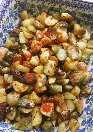 芽キャベツとじゃが芋のオーブン焼き-レシピのメイン写真