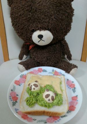 恋するパンダの2種類の畑トースト-レシピのメイン写真