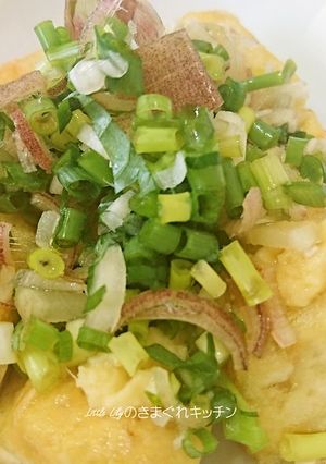 薬味たっぷり揚げ焼き豆腐-レシピのメイン写真