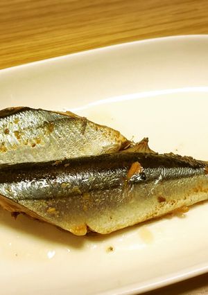 骨まで食べれる！サンマのにんにく煮☆-レシピのメイン写真