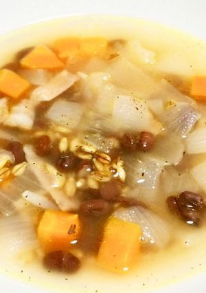 小豆とスーパー大麦のスープ-レシピのメイン写真