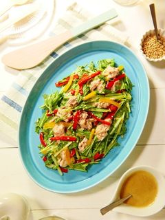 水菜とツナとパプリカのわさびポンマヨ和え-レシピのメイン写真