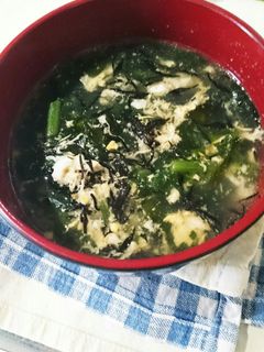 ひじきとほうれん草の鉄分たっぷりスープ-レシピのメイン写真