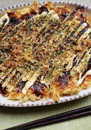 キャベツで簡単！大阪家庭風豚玉お好み焼！-レシピのメイン写真