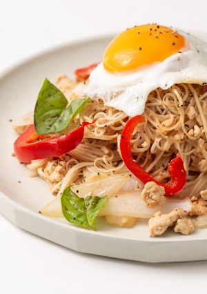 〜余りの素麺で〜 ガパオ風そうめん！-レシピのメイン写真