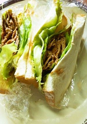 ケチャップポークのラップサンドイッチ-レシピのメイン写真