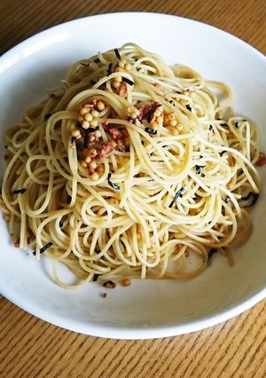 醤油バターのお茶漬けパスタ-レシピのメイン写真