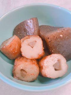 こんにゃくとごぼう天の甘辛煮-レシピのメイン写真