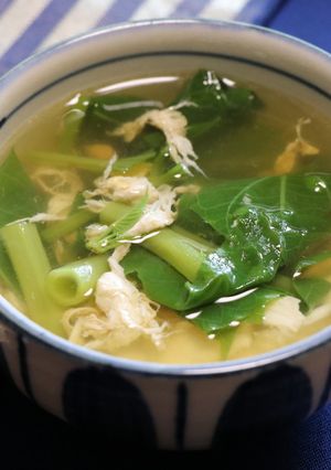 簡単！クウシンサイのたまごスープ-レシピのメイン写真